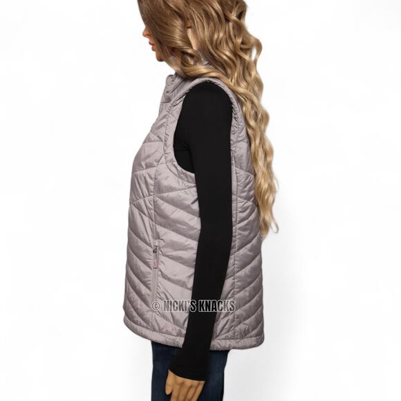 Orvis Recycled Drift Gray Puffer Vest PrimaLoft Full Zip Lightweight Size M - Picture 4 of 10